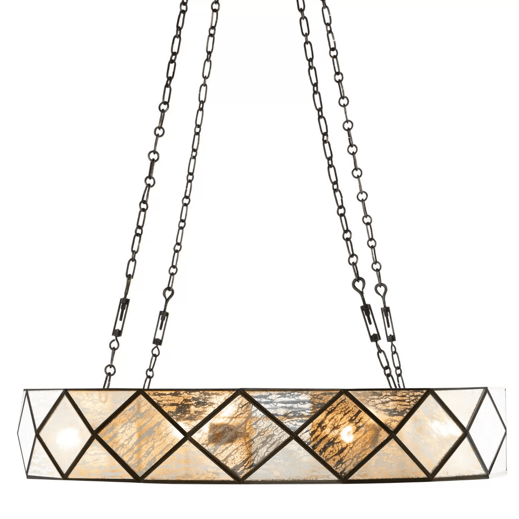 Clear Glass chandelier - Nico Dawn for dining room view 2