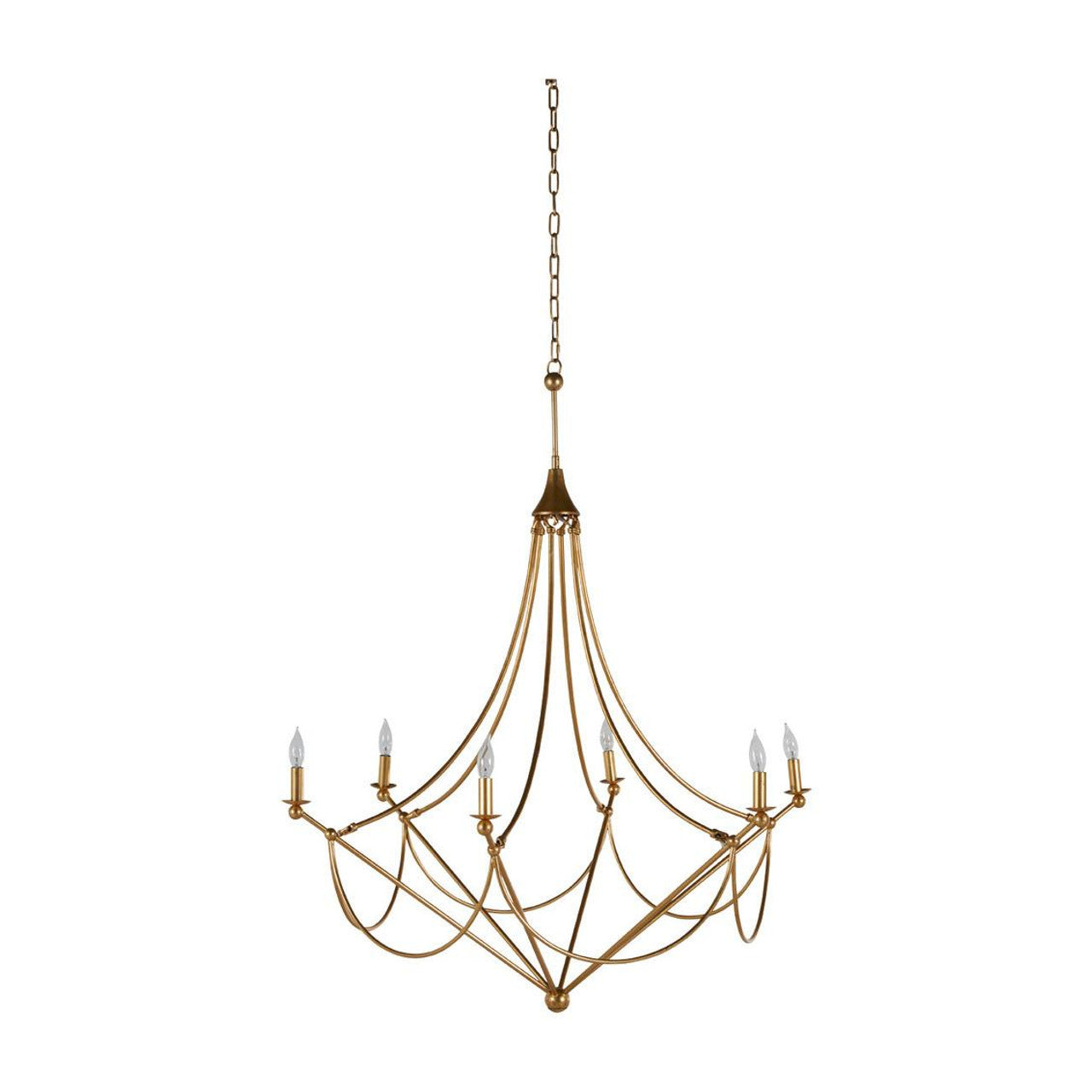 Clear Iron Candle chandelier - Aria Peak for dining room view 1