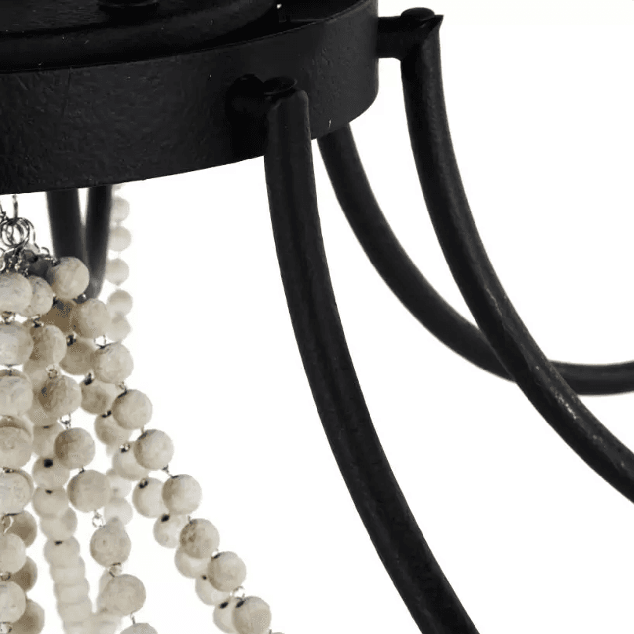 Black Iron Candle chandelier - Oriel Peak for dining room view 7