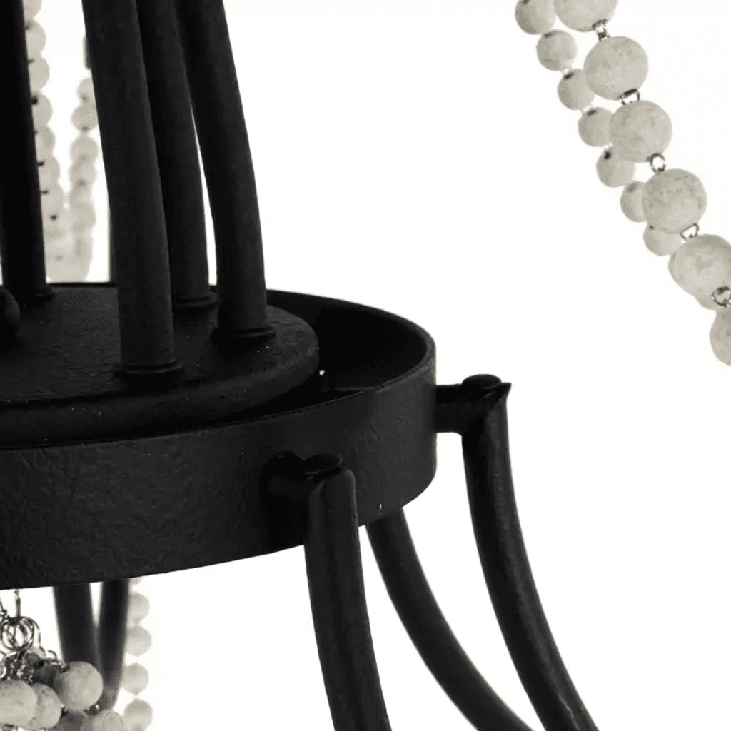 Black Iron Candle chandelier - Oriel Peak for dining room view 6