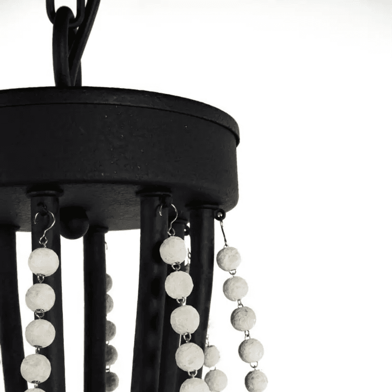 Black Iron Candle chandelier - Oriel Peak for dining room view 8