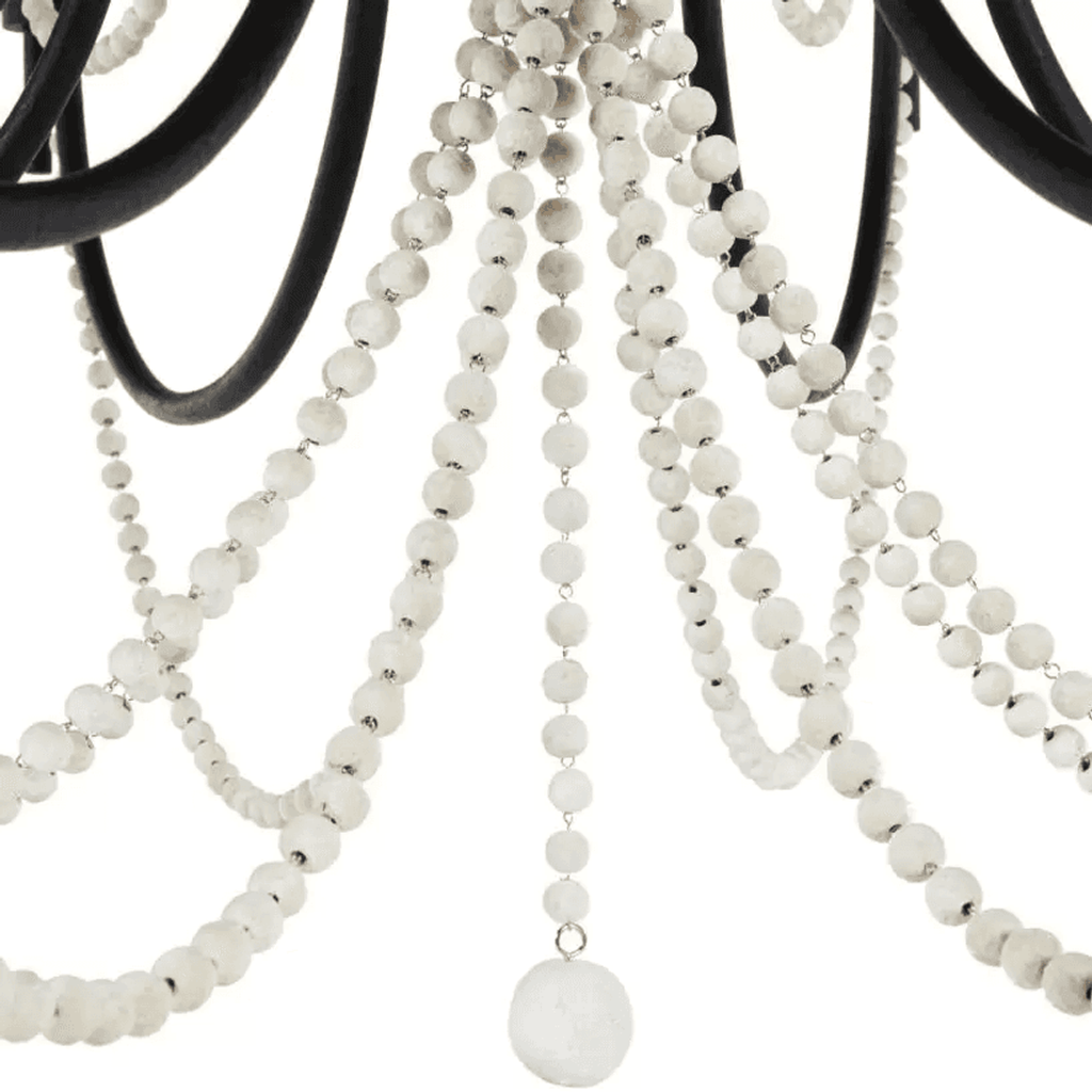 Black Iron Candle chandelier - Oriel Peak for dining room view 2