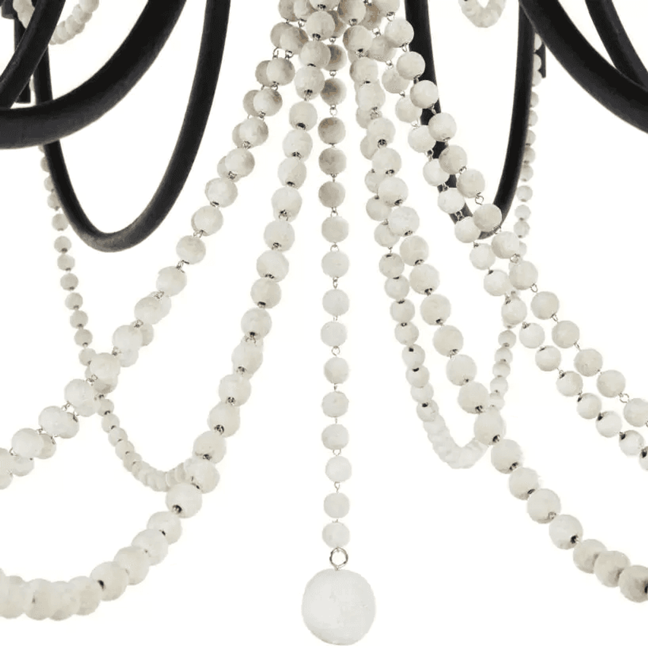 Black Iron Candle chandelier - Oriel Peak for dining room view 2