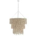 White Coco Stick Candle chandelier - Siena Peak for dining room view 1
