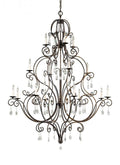 Bronze Crystal chandelier - Galen Trace for dining room view 1