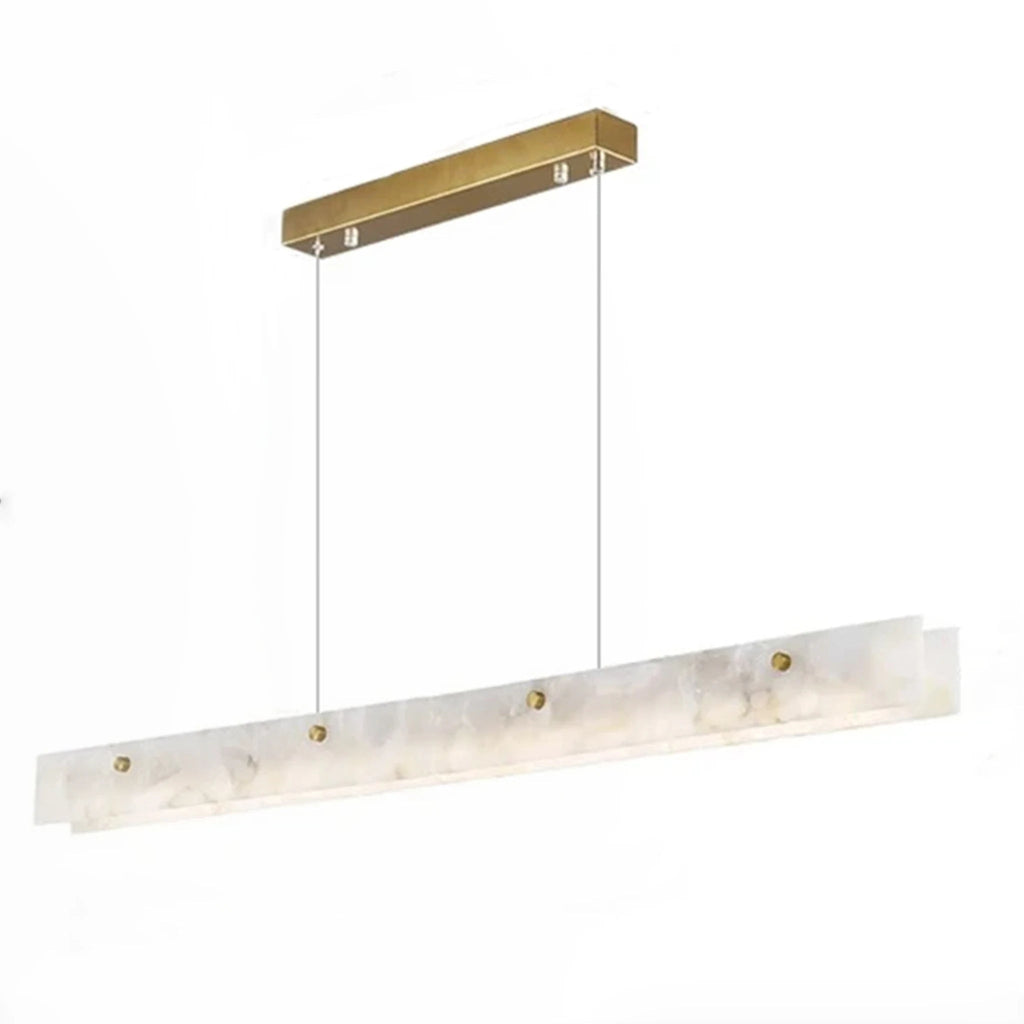 Natural Steel Linear chandelier - Zinnia Lane for dining room view 9