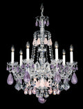 Hamilton Rock Crystal Chandelier, 6-Light, Jet Black, Jet Black Rock Crystal, 22"W (5535BK M35NQ)
