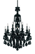 Renaissance Chandelier, 13-Light, Black, Clear Heritage Crystal, 33"W (3790-51 Y9TVN)