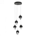 Chrysalis Pendant, 5-Light, White, Black Polished Crystal, 15.4"W (131137-SKT-STND-02-BP0754 5YX0NH)