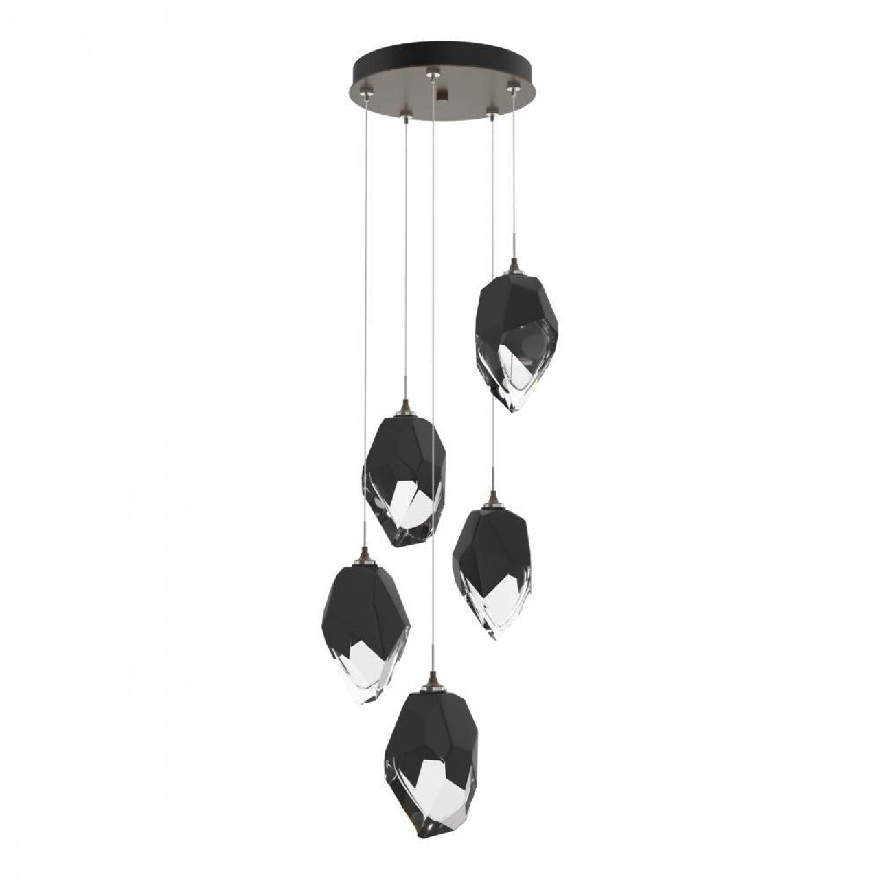 Chrysalis Pendant, 5-Light, Ink, White Polished Crystal, 15.4"W (131137-SKT-STND-89-WP0754 5YZTGC)