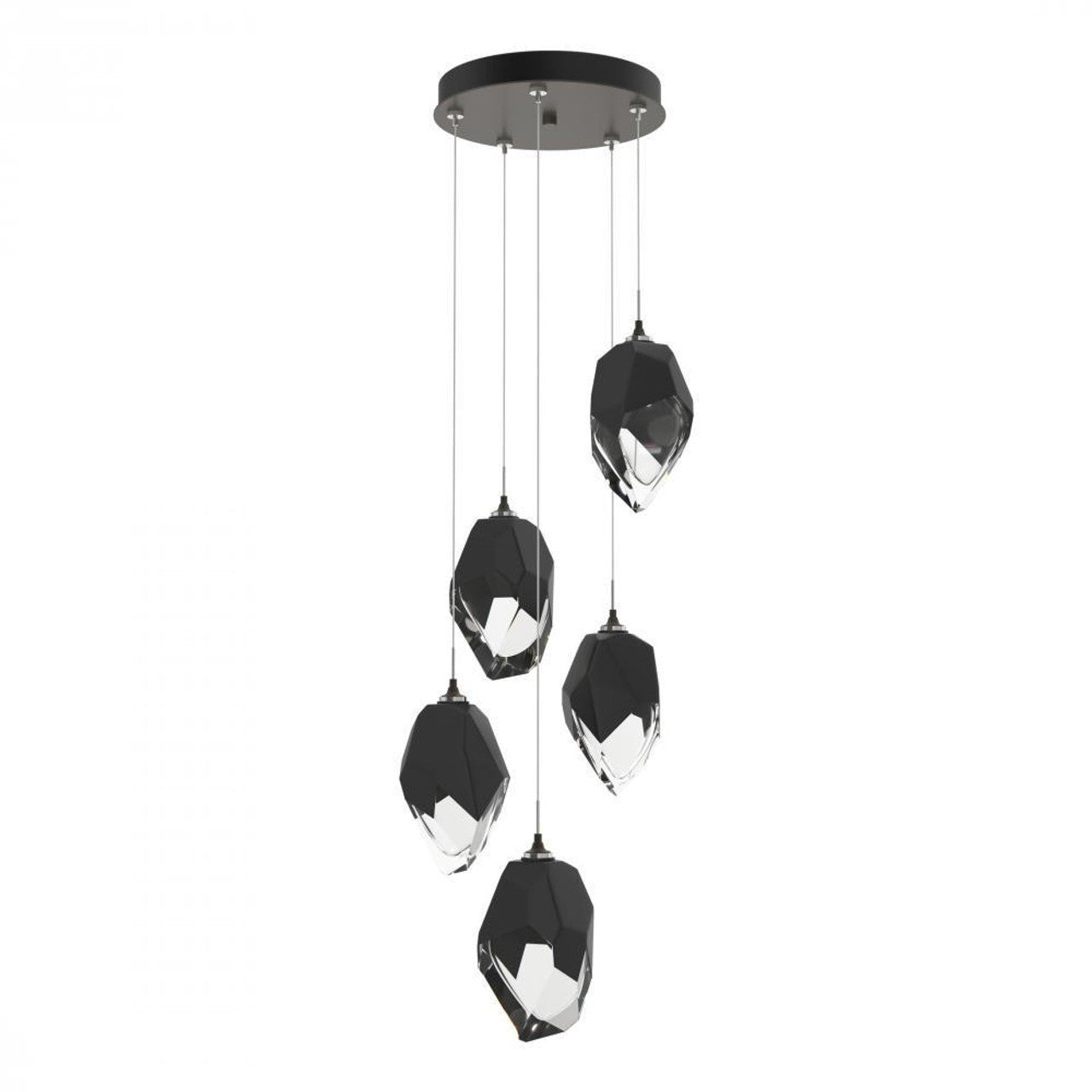 Chrysalis Pendant, 5-Light, Ink, Black Polished Crystal, 15.4"W (131137-SKT-STND-89-BP0754 5YZTGD)