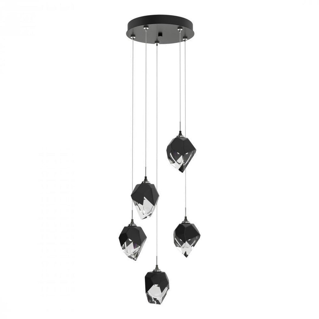 Chrysalis Pendant, 5-Light, Soft Gold, Black Polished Crystal, 15.4"W (131137-SKT-STND-84-BP0754 5YZTG0)