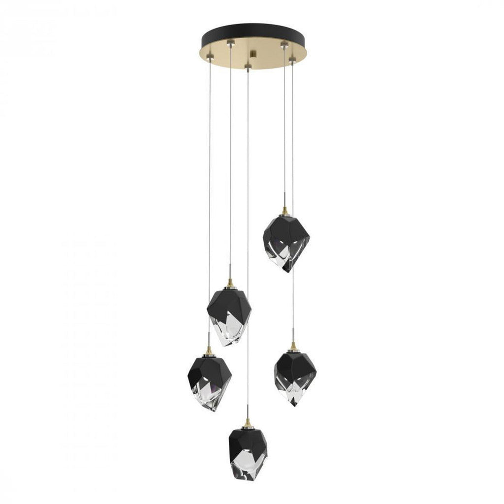 Chrysalis Pendant, 5-Light, Soft Gold, White Polished Crystal, 15.4"W (131137-SKT-STND-84-WP0754 5YZTFZ)