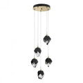 Chrysalis Pendant, 5-Light, Vintage Platinum, Black Polished Crystal, 15.4"W (131137-SKT-STND-82-BP0754 5YZTFW)