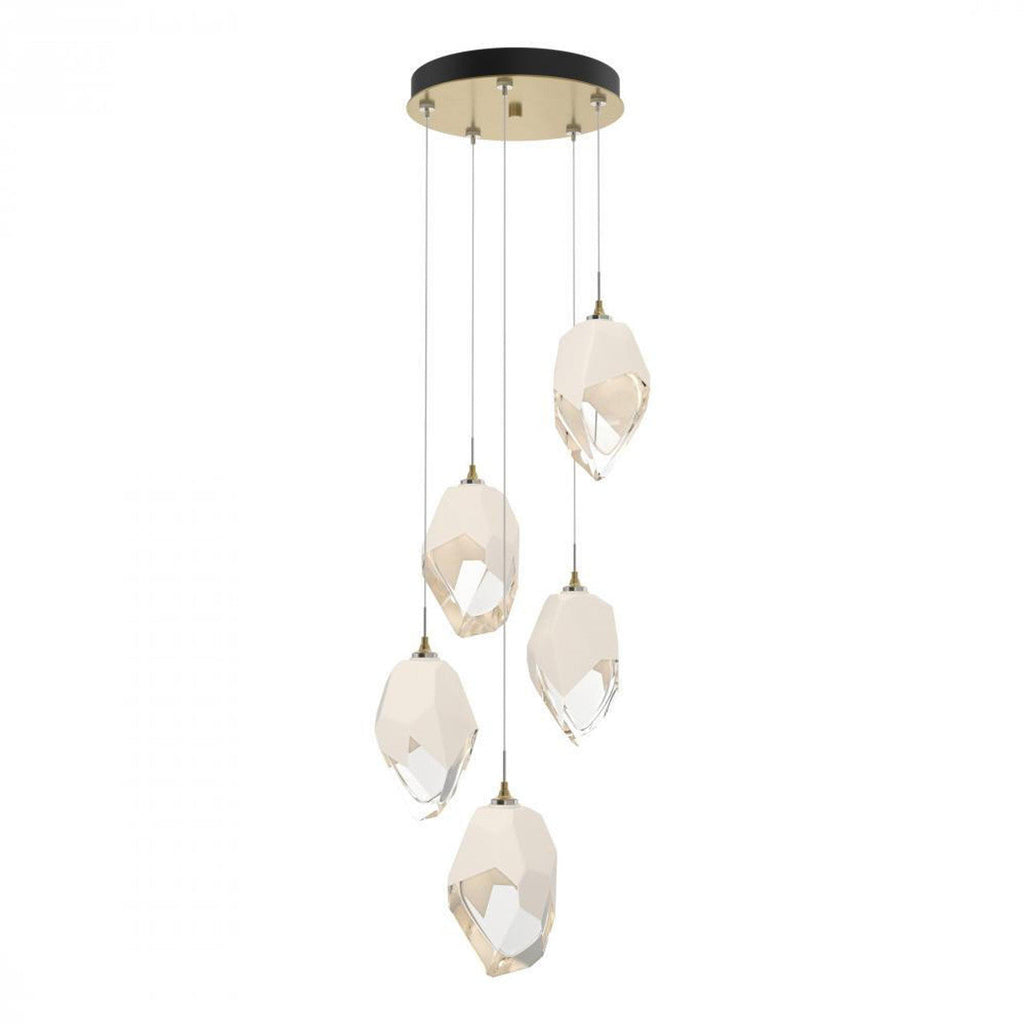 Chrysalis Pendant, 5-Light, Vintage Platinum, Black Polished Crystal, 16.1"W (131138-SKT-STND-82-BP0755 5YZTH8)