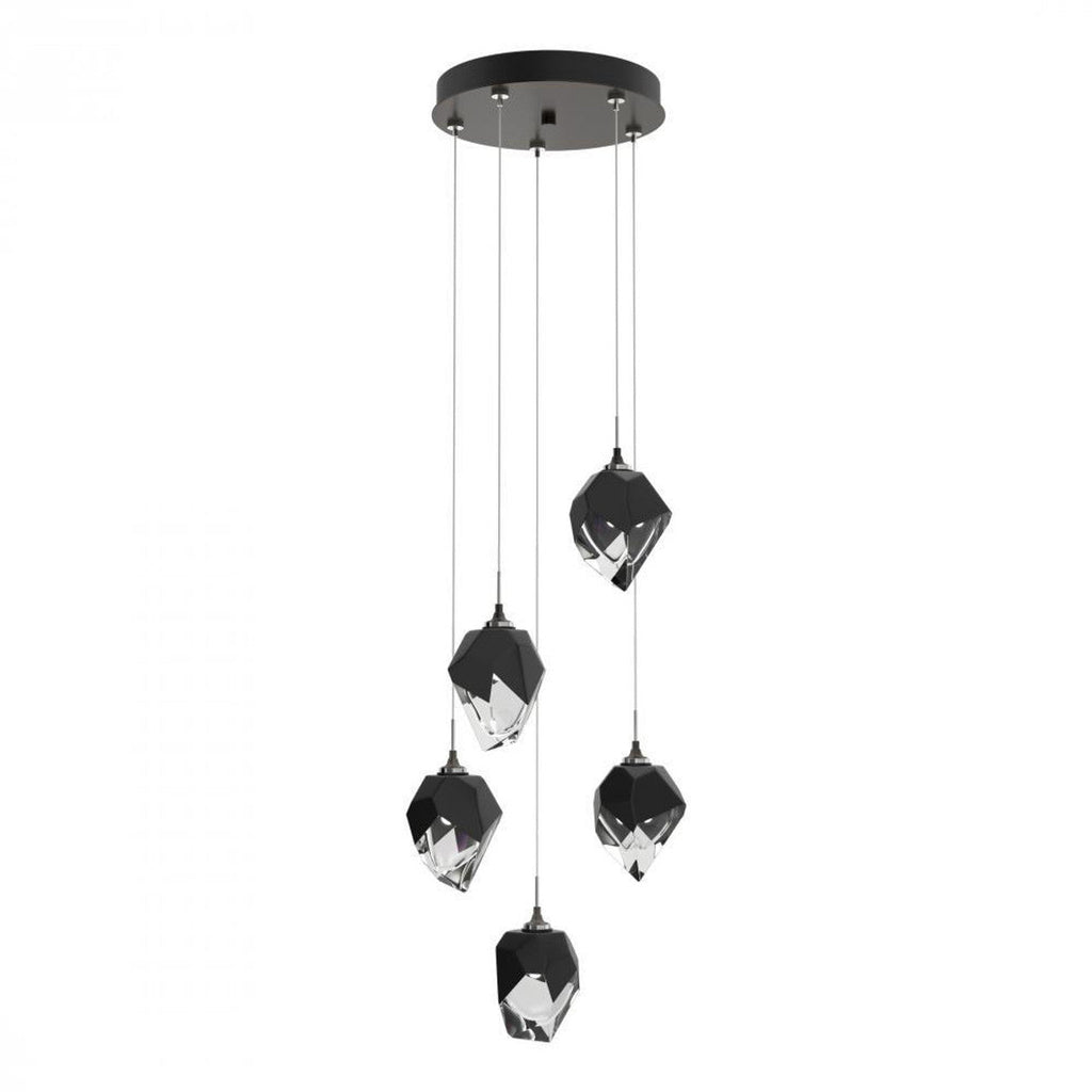 Chrysalis Pendant, 5-Light, Bronze, White Polished Crystal, 15.4"W (131137-SKT-STND-05-WP0754 5YX0NL)
