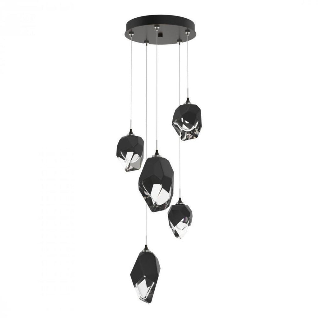 Chrysalis Pendant, 5-Light, Black, White Polished Crystal, 15.7"W (131139-SKT-STND-10-WP0756 5YZTJ7)