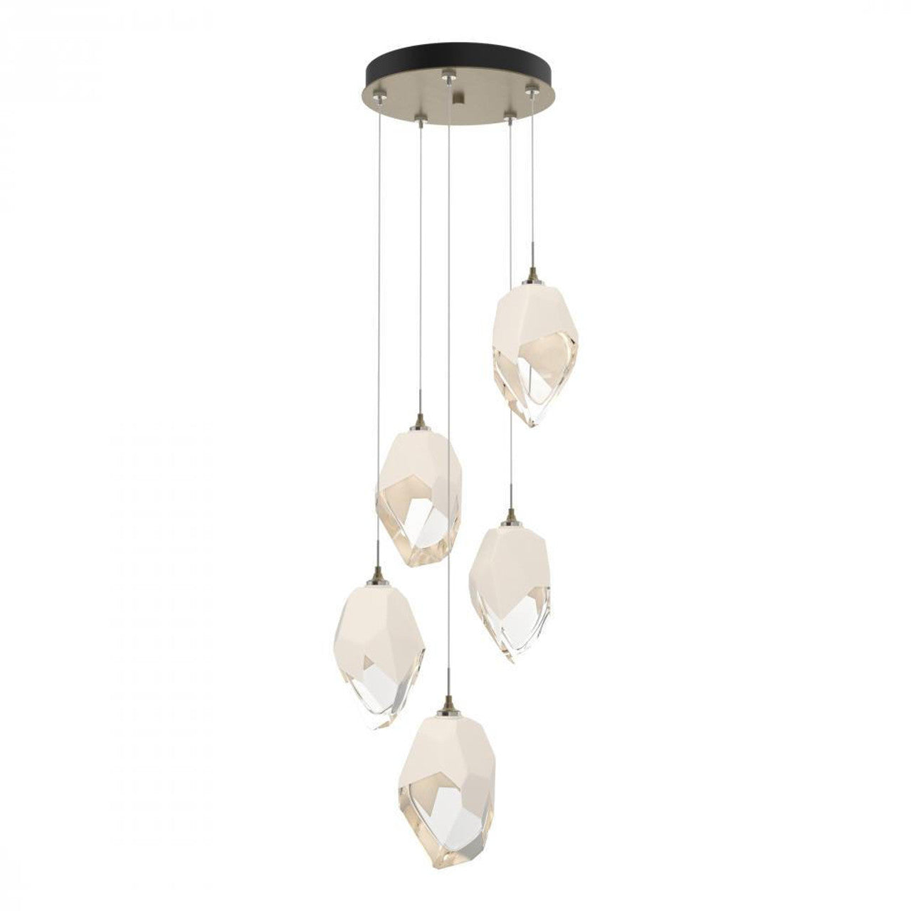 Chrysalis Pendant, 5-Light, Black, Black Polished Crystal, 16.1"W (131138-SKT-STND-10-BP0755 5YZTGW)
