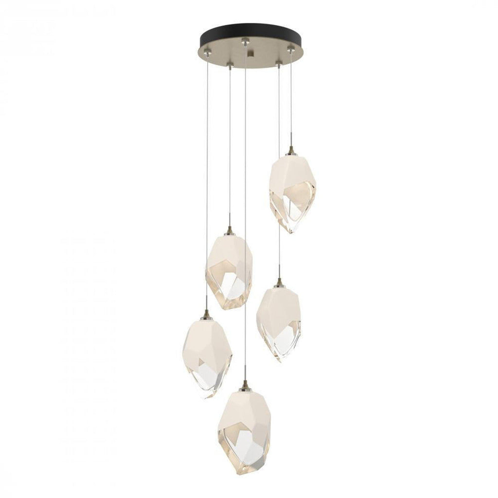 Chrysalis Pendant, 5-Light, Oil Rubbed Bronze, Black Polished Crystal, 16.1"W (131138-SKT-STND-14-BP0755 5YZTH0)