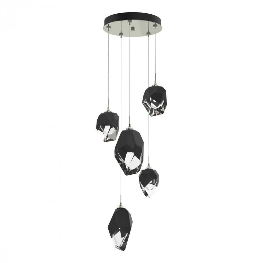 Chrysalis Pendant, 5-Light, Vintage Platinum, Black Polished Crystal, 15.7"W (131139-SKT-STND-82-BP0756 5YZTJM)