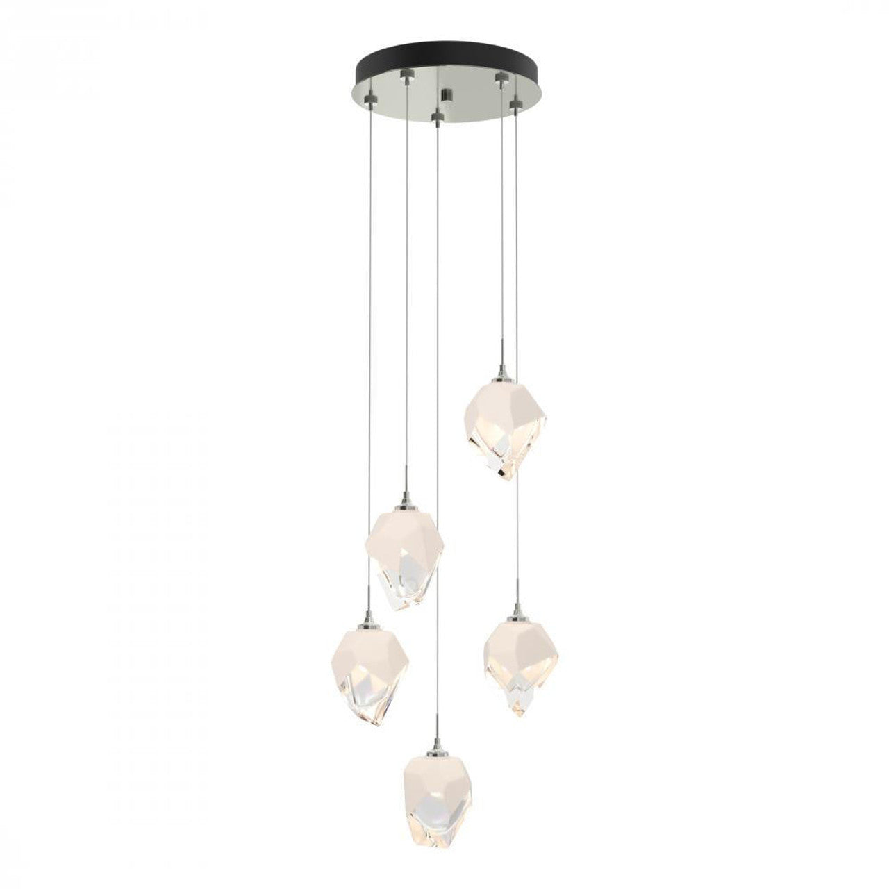 Chrysalis Pendant, 5-Light, Natural Iron, Black Polished Crystal, 15.4"W (131137-SKT-STND-20-BP0754 5YZTFR)