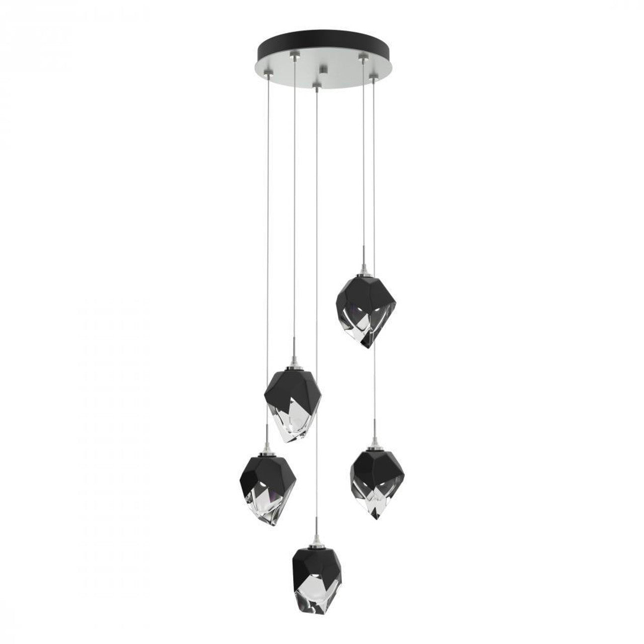 Chrysalis Pendant, 5-Light, Black, Black Polished Crystal, 15.4"W (131137-SKT-STND-10-BP0754 5YX0NW)