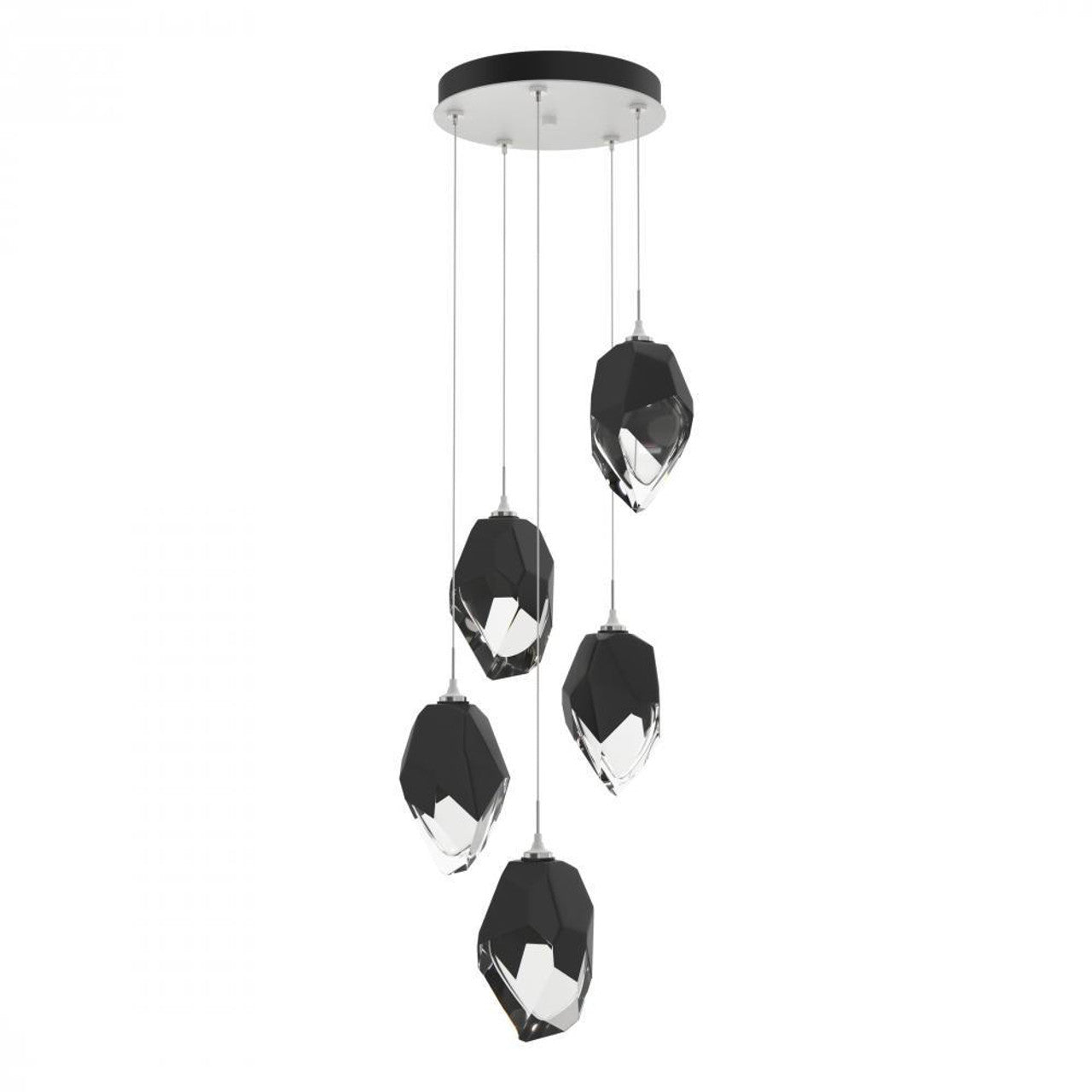 Chrysalis Pendant, 5-Light, Sterling, Black Polished Crystal, 15.4"W (131137-SKT-STND-85-BP0754 5YZTG4)
