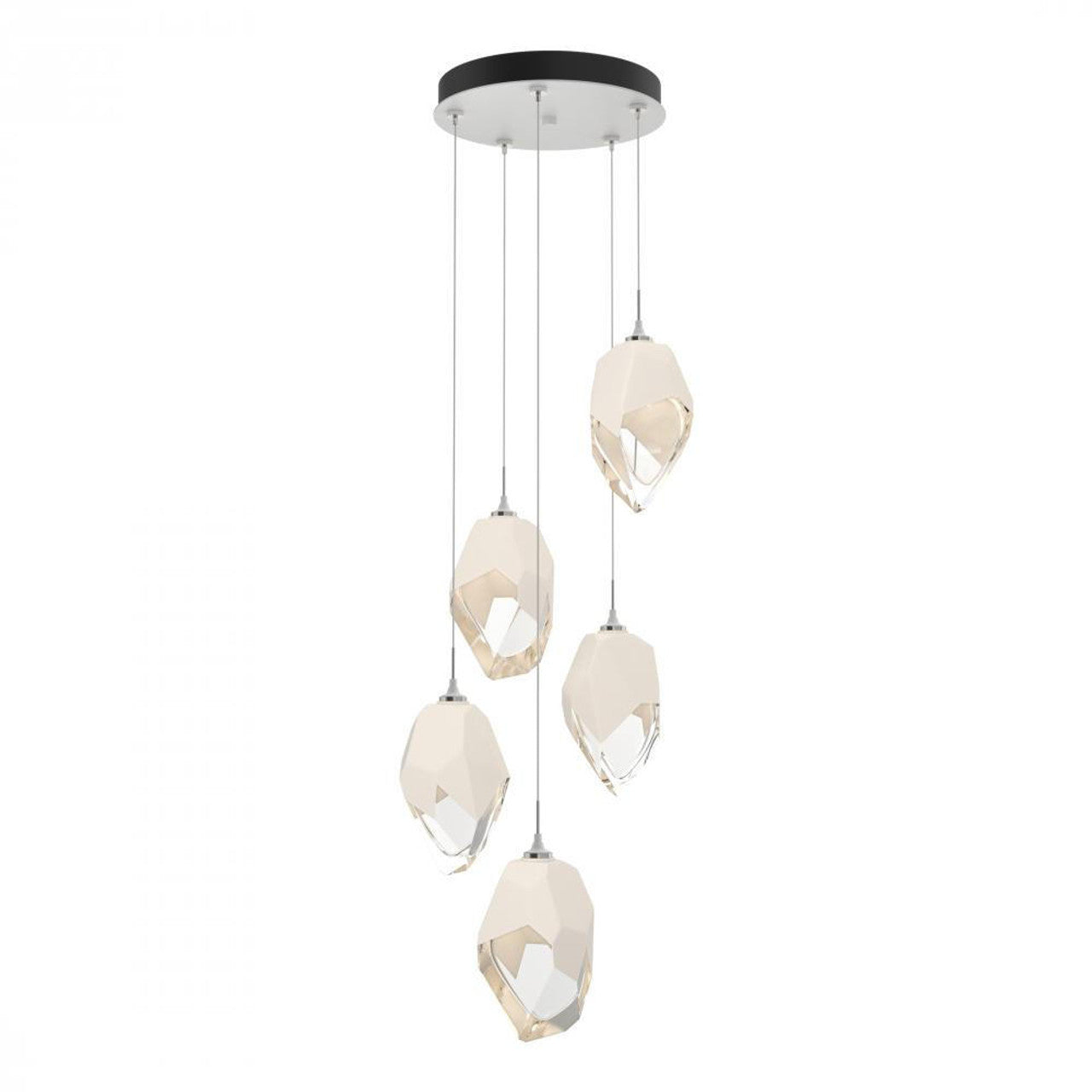 Chrysalis Pendant, 5-Light, Sterling, White Polished Crystal, 15.4"W (131137-SKT-STND-85-WP0754 5YZTG3)