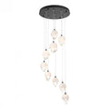Chrysalis Pendant, 9-Light, White, Black Polished Crystal, 20.5"W (131140-SKT-STND-02-BP0754 5YZUFD)