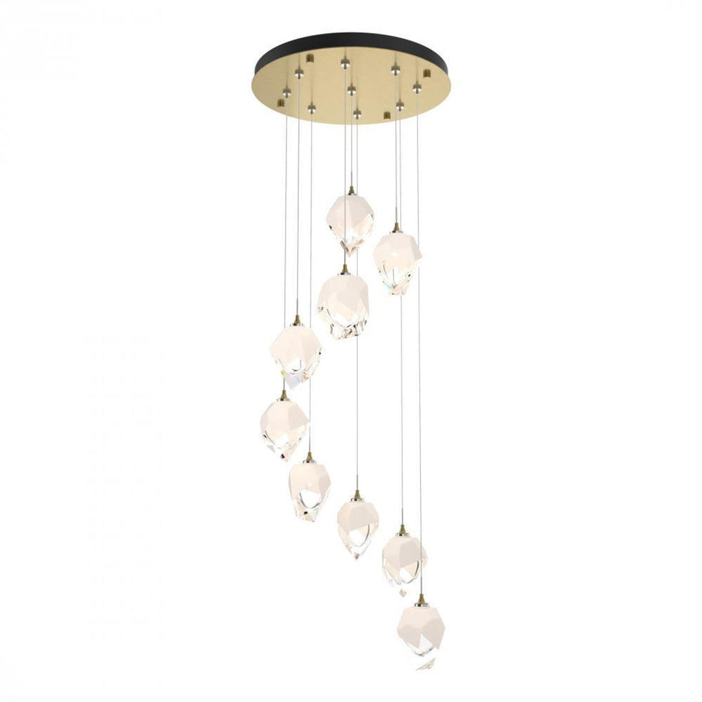 Chrysalis Pendant, 9-Light, Vintage Platinum, Black Polished Crystal, 20.5"W (131140-SKT-STND-82-BP0754 5YZUG4)