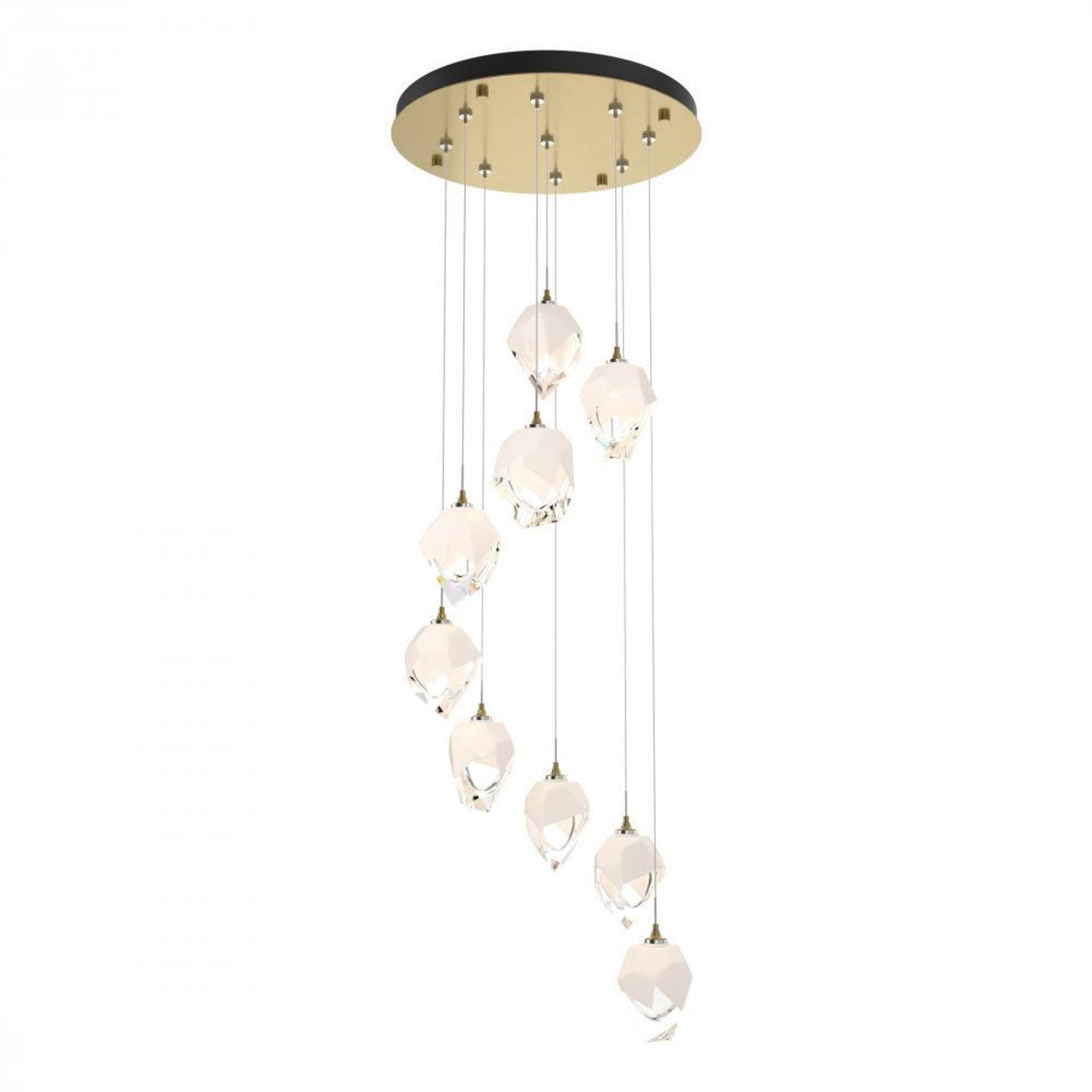 Chrysalis Pendant, 9-Light, Vintage Platinum, Black Polished Crystal, 20.5"W (131140-SKT-STND-82-BP0754 5YZUG4)