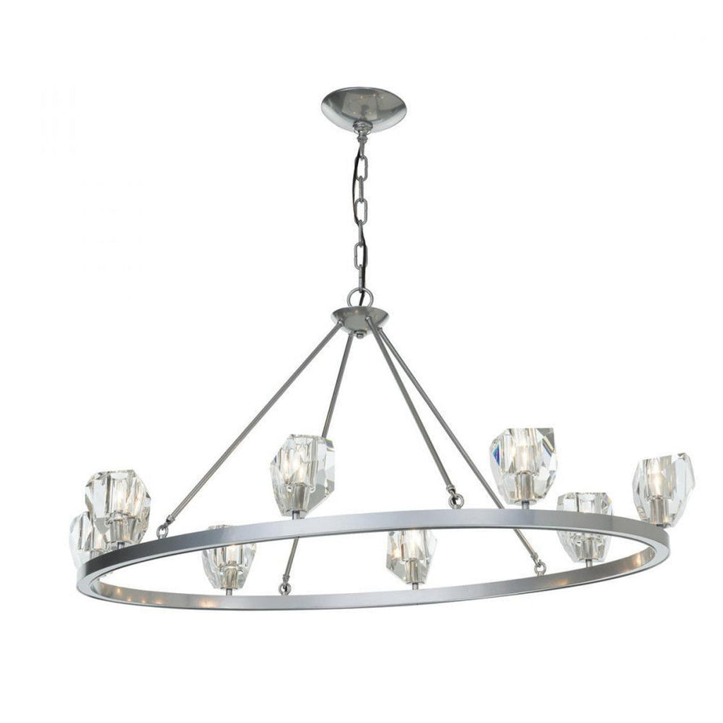 Clear Glass chandelier - Kairo Peak for dining room view 2