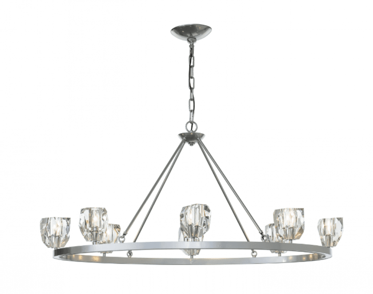 Vintage Platinum Crystal Candle chandelier - Hera Peak for dining room view 2