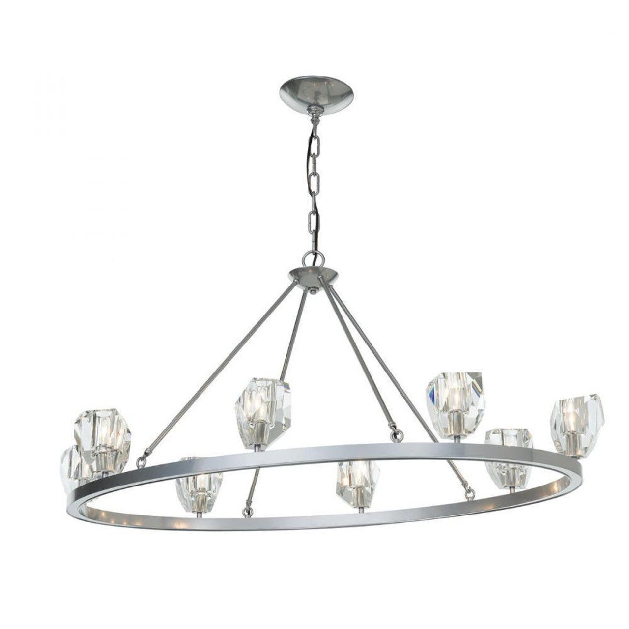 Oil Rubbed Bronze Crystal Candle chandelier - Ottilie Peak for dining room view 2