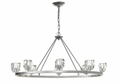 Vintage Platinum Crystal Candle chandelier - Hera Peak for dining room view 1