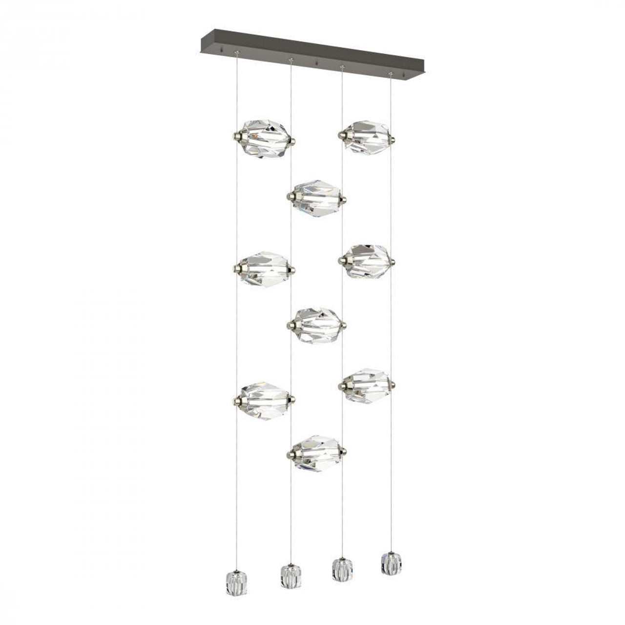 Chrysalis Pendant, 9-Light, Black, White Polished Crystal, 20.5"W (131140-SKT-STND-10-WP0754 5YZUFQ)