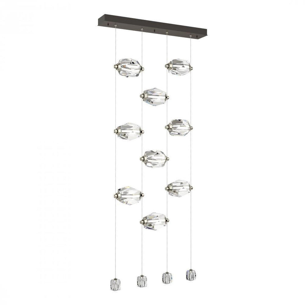 Chrysalis Pendant, 9-Light, Oil Rubbed Bronze, White Polished Crystal, 20.5"W (131140-SKT-STND-14-WP0754 5YZUFV)