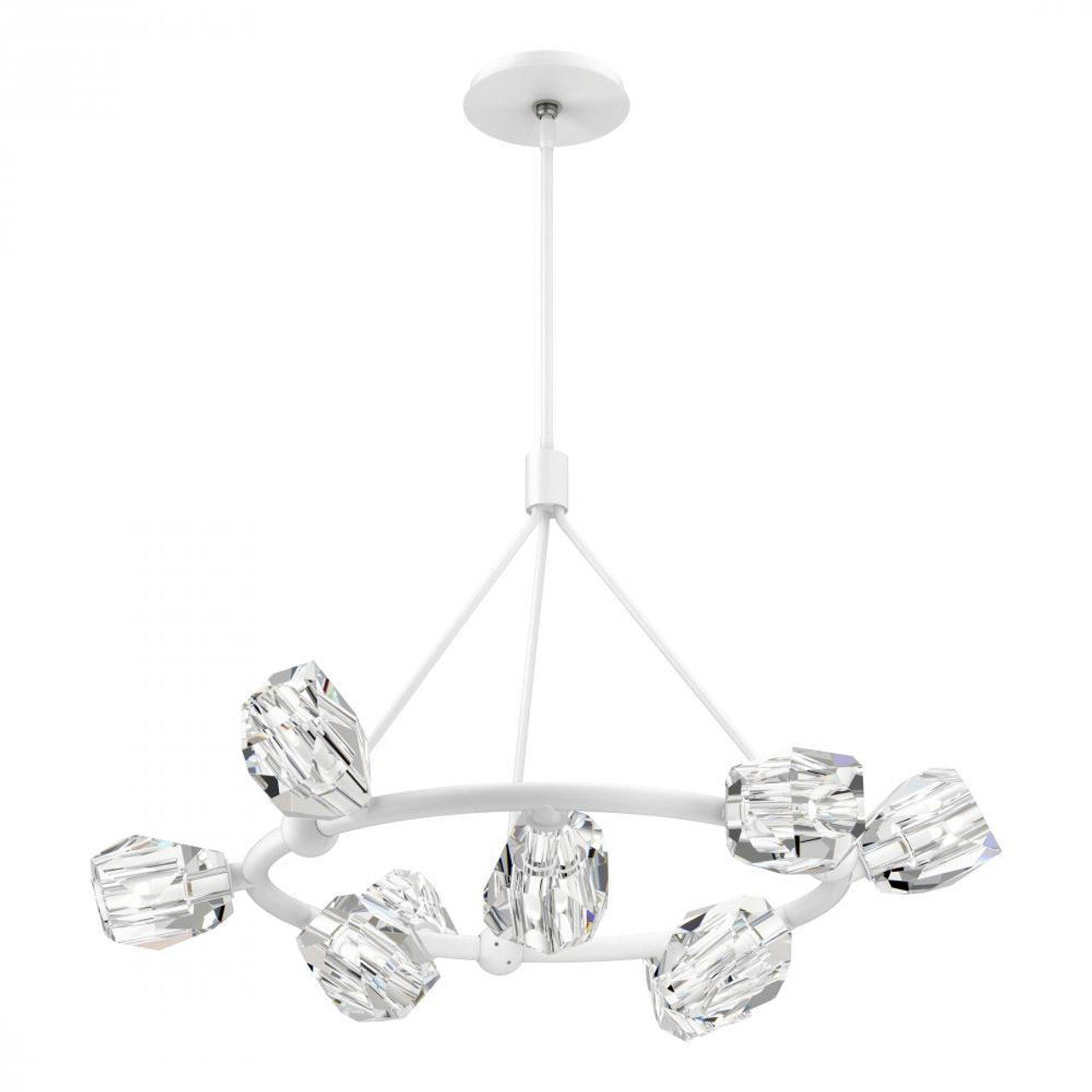 Chrysalis Pendant, 9-Light, Sterling, White Polished Crystal, 20.5"W (131140-SKT-STND-85-WP0754 5YZUGC)