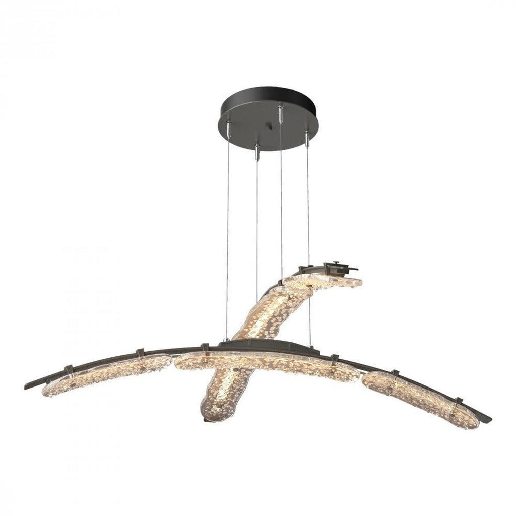 Glissade Double Large Pendant, LED, White, Clear, 43.5"W (137587-LED-STND-02-ZM0749 5Z3115)