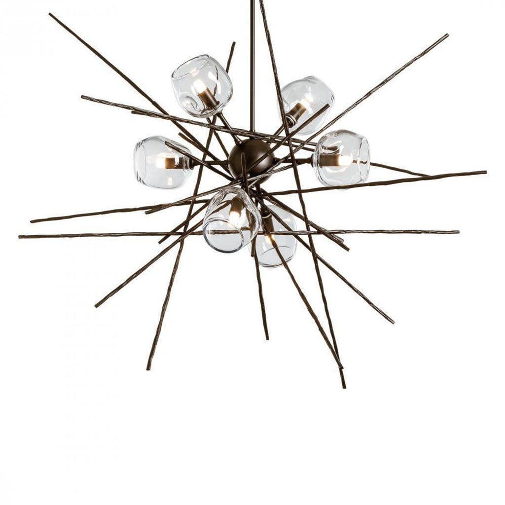 Chrysalis Pendant, 5-Light, Modern Brass, Black Polished Crystal, 16.1"W (131138-SKT-STND-86-BP0755 5YZTHM)