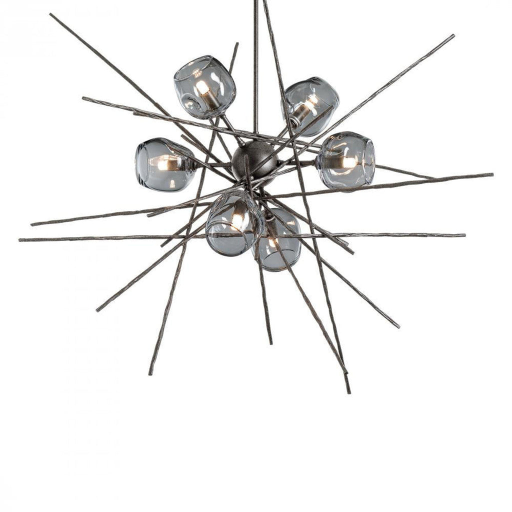 Chrysalis Pendant, 5-Light, Oil Rubbed Bronze, Black Polished Crystal, 15.7"W (131139-SKT-STND-14-BP0756 5YZTJD)