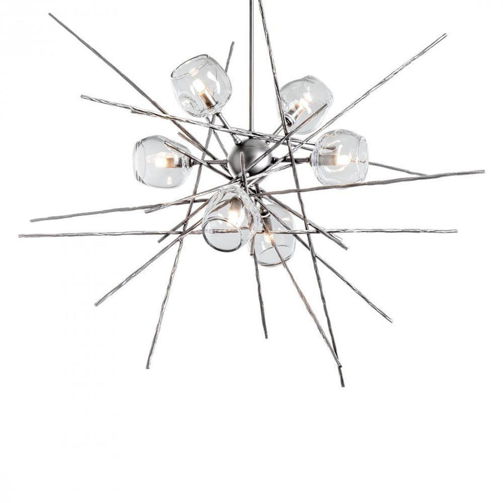 Chrysalis Pendant, 5-Light, Sterling, White Polished Crystal, 15.7"W (131139-SKT-STND-85-WP0756 5YZUEZ)