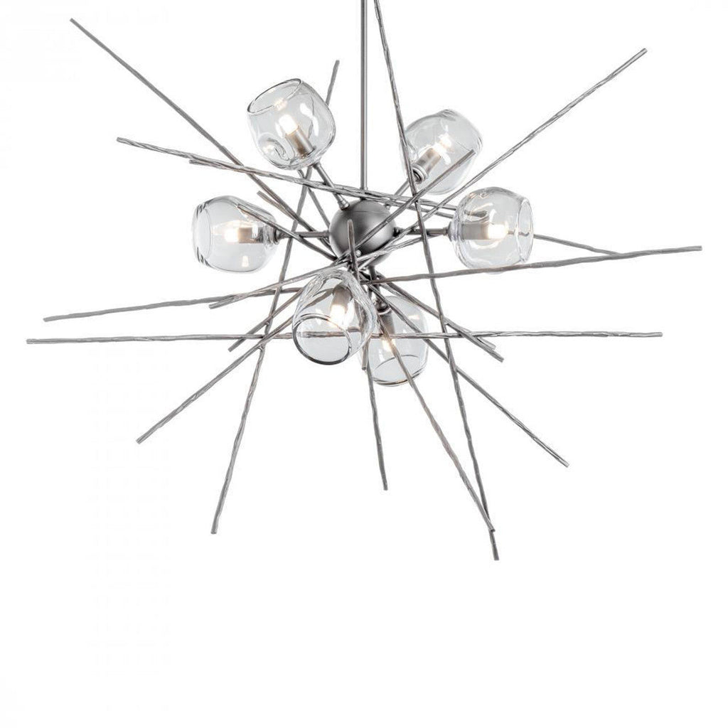 Chrysalis Pendant, 5-Light, Natural Iron, White Polished Crystal, 15.7"W (131139-SKT-STND-20-WP0756 5YZTJG)