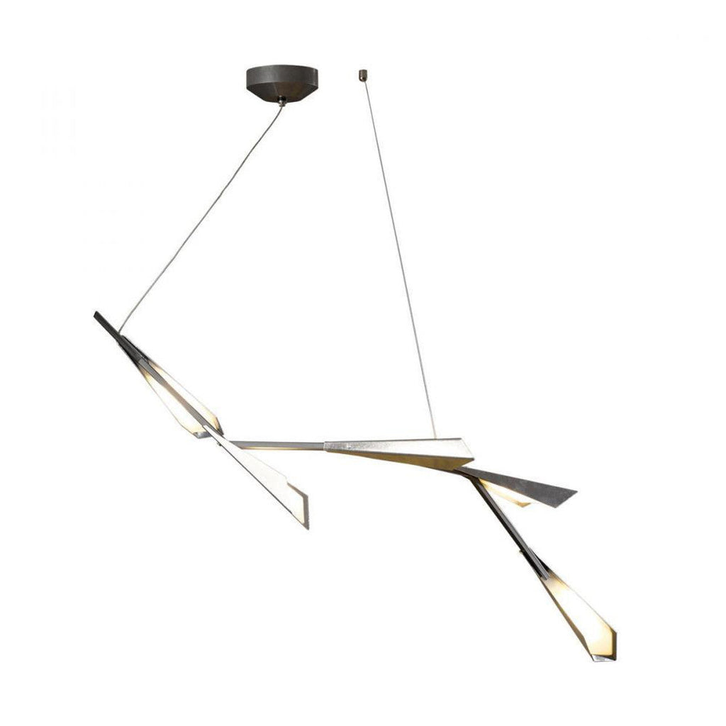 Saratoga Large Pendant, 4-Lights, Antique Brass Accent, Flax Shade, 31.9"W (104072-SKT-27-LC-SE2812 5DL2MK)
