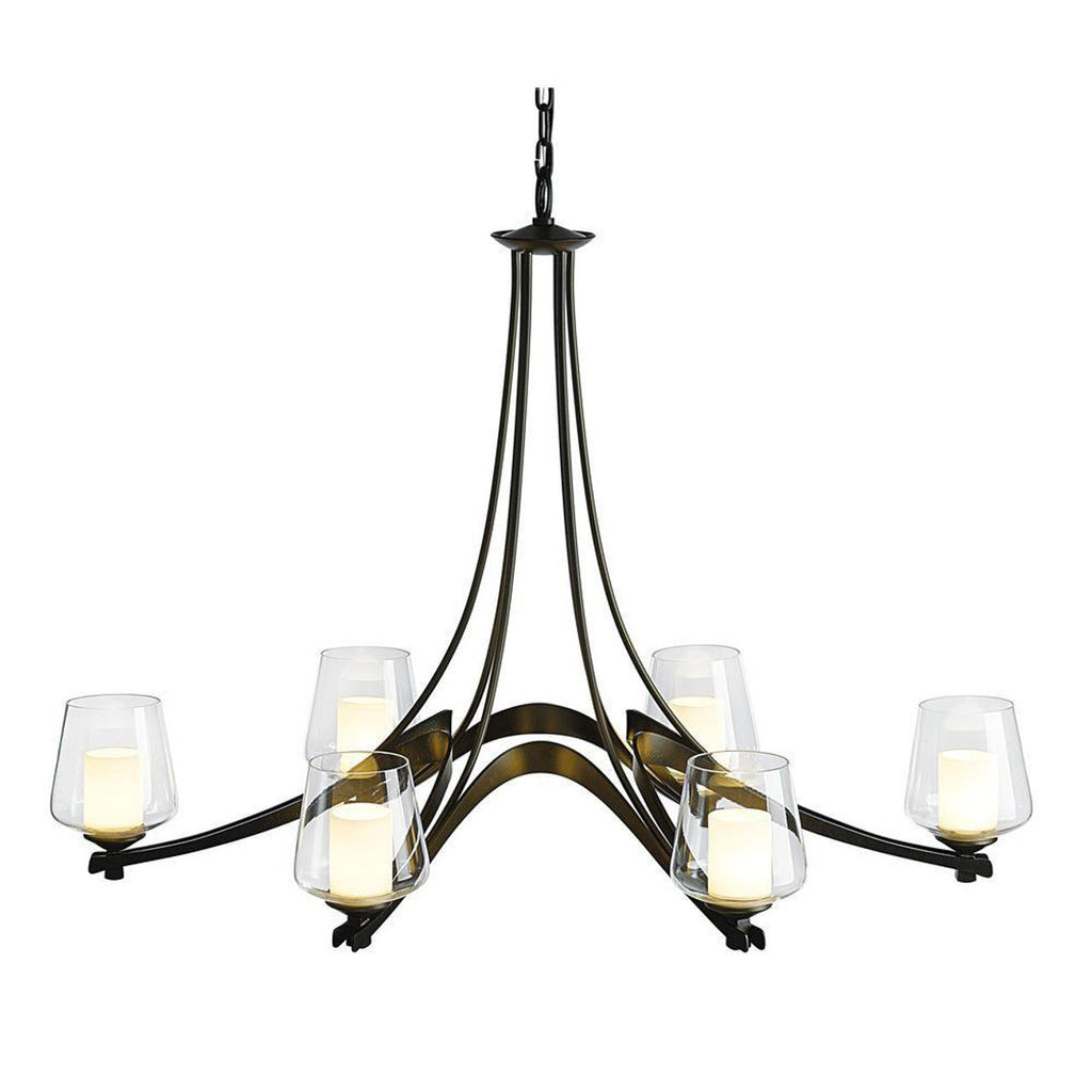 Clear Glass chandelier - Kairo Peak for dining room view 1