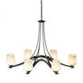 Oil Rubbed Bronze Glass chandelier - Ilona Peak for dining room view 1
