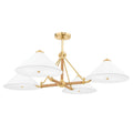 White Rattan chandelier - Viana Point for dining room view 1