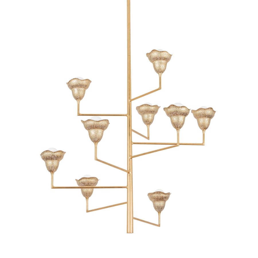 Gold Iron chandelier - Fiora Point for dining room view 1