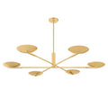 Brass Brass Round chandelier - Dahlia Point for dining room view 1