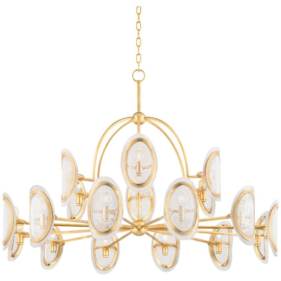 Clear Glass Candle chandelier - Una Point for dining room view 1